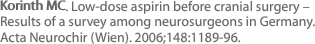 Korinth MC. Low-dose aspirin before
